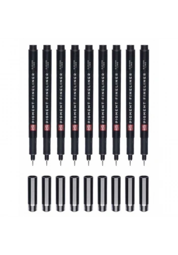 Talens Pigment Fineliner Teknik Çizim Kalemi Seti 9lu