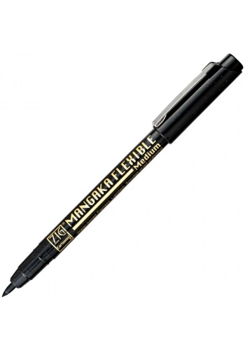 Zig Cartoonist Mangaka Flexible Çizim Kalemi Medium Uç Siyah