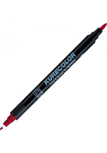 Zig Kurecolor Fine & Brush for MANGA Marker Çizim Kalemi 266 Wıne Red