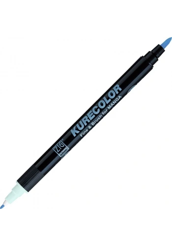 Zig Kurecolor Fine & Brush for MANGA Marker Çizim Kalemi 340 Haze Blue