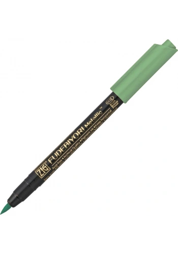 Zig Fudebiyori Metallic Brush Pen Yaldızlı Fırça Uçlu Marker Kalem GREEN