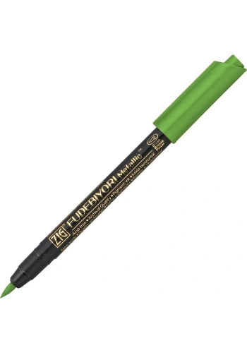 Zig Fudebiyori Metallic Brush Pen Yaldızlı Fırça Uçlu Marker Kalem LIGHT GREEN