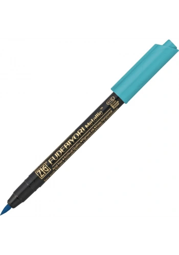 Zig Fudebiyori Metallic Brush Pen Yaldızlı Fırça Uçlu Marker Kalem BLUE