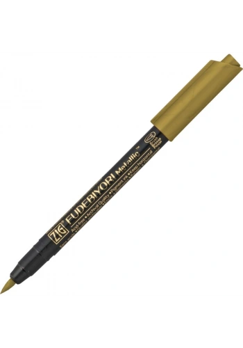Zig Fudebiyori Metallic Brush Pen Yaldızlı Fırça Uçlu Marker Kalem GOLD