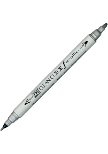 Zig Clean Color f Çift Uçlu Kalem 102 Metallic Silver