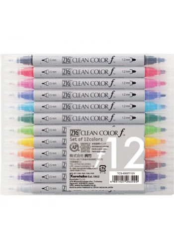 Zig Clean Color f Çift Uçlu Kalem Seti 12 Renk