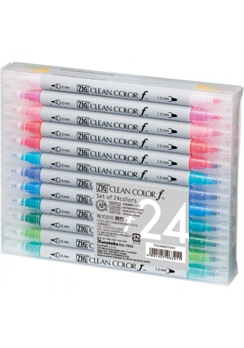 Zig Clean Color f Çift Uçlu Kalem Seti 24 Renk