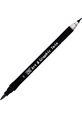Zig Art & Graphic Twin Marker Çizim Kalemi 81 Silver Grey