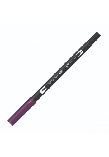 Tombow Dual Brush Pen Grafik Çizim Kalemi 679 Dark Plum