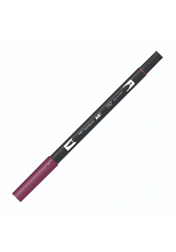 Tombow Dual Brush Pen Grafik Çizim Kalemi 757 Port Red