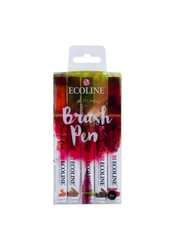 Talens Ecoline Brush Pen Fırça Uçlu Kalem Seti 5 Renk AUTUMN COLOURS