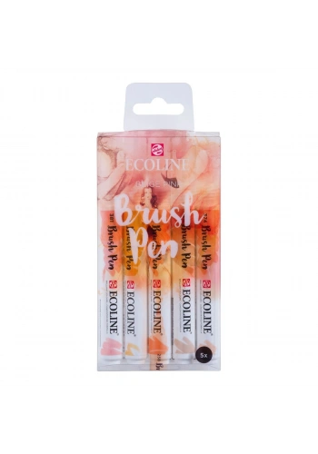 Talens Ecoline Brush Pen Fırça Uçlu Kalem Seti 5 Renk BEIGE PINK COLOURS