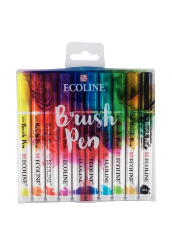 Talens Ecoline Brush Pen Fırça Uçlu Kalem Seti 10 Renk PRIMARY COLOURS
