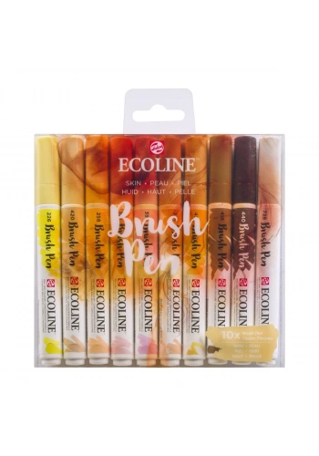 Talens Ecoline Brush Pen Fırça Uçlu Kalem Seti 10 Renk SKIN COLOURS