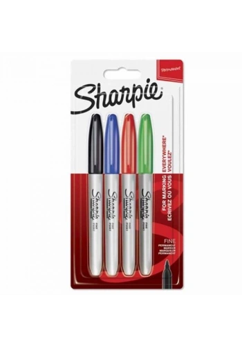 Sharpie Permanent Marker Kalem Seti Fine Uç 4 Renk STANDART RENKLER