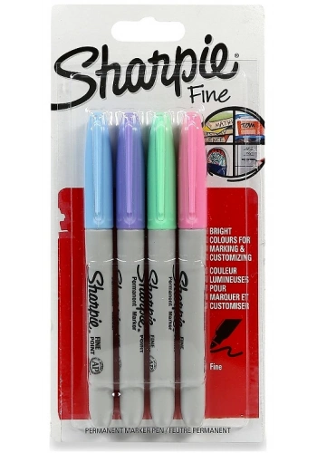 Sharpie Permanent Marker Kalem Seti Fine Uç 4 Renk PASTEL RENKLER