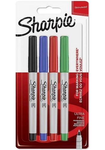 Sharpie Permanent Marker Kalem Seti Ultra Fine Uç 4 Renk STANDART RENKLER