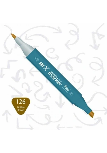 Rich Art-X Sketch Marker Duo Çift Uçlu Marker Kalem 126 Golden Brown