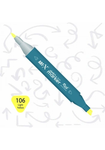 Rich Art-X Sketch Marker Duo Çift Uçlu Marker Kalem 106 Light Yellow