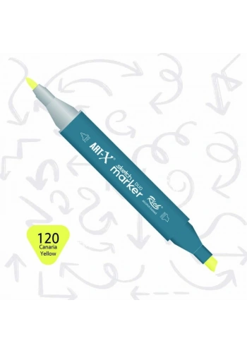 Rich Art-X Sketch Marker Duo Çift Uçlu Marker Kalem 120 Canaria Yellow