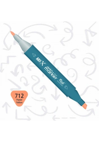 Rich Art-X Sketch Marker Duo Çift Uçlu Marker Kalem 712 Pastel Yellow