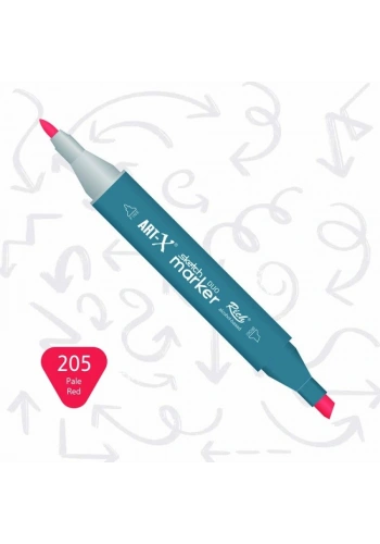 Rich Art-X Sketch Marker Duo Çift Uçlu Marker Kalem 205 Pale Red