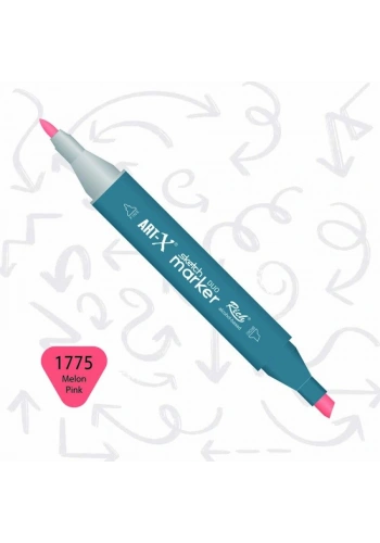 Rich Art-X Sketch Marker Duo Çift Uçlu Marker Kalem 1775 Melon Pink