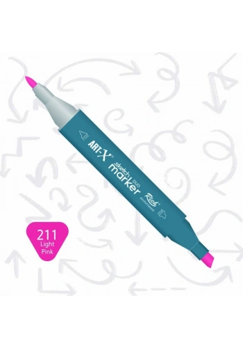 Rich Art-X Sketch Marker Duo Çift Uçlu Marker Kalem 211 Light Pink