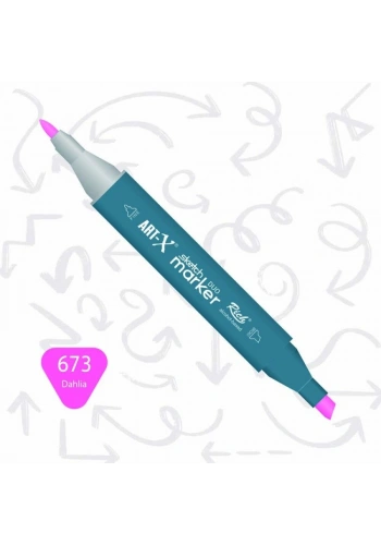 Rich Art-X Sketch Marker Duo Çift Uçlu Marker Kalem 673 Dahlia
