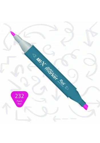 Rich Art-X Sketch Marker Duo Çift Uçlu Marker Kalem 232 Peach Red