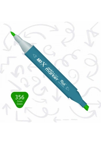 Rich Art-X Sketch Marker Duo Çift Uçlu Marker Kalem 356 Grass Green