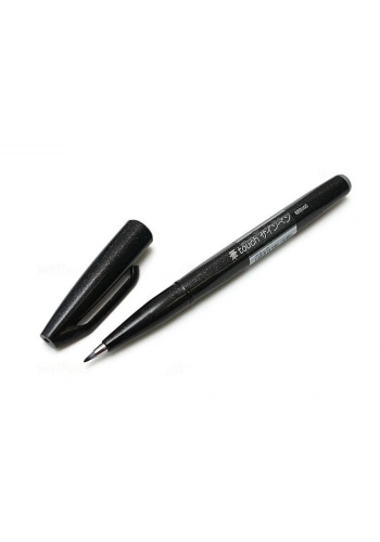 Pentel Fude Touch Brush Sign Pen Fırça Uçlu Kalem BLACK