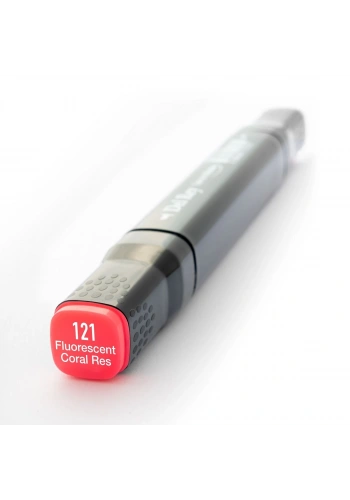 Del Rey Çift Uçlu Çizim Marker Kalemi 121 Fluorescent Coral Red