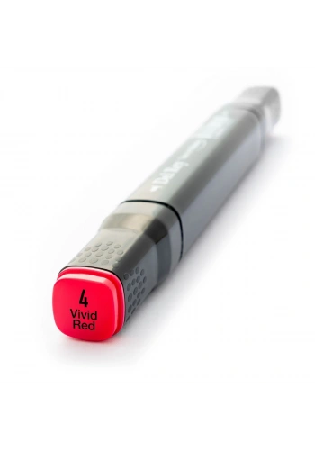 Del Rey Çift Uçlu Çizim Marker Kalemi 4 Vivid Red