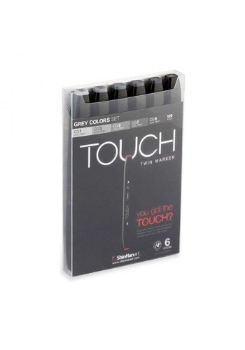 Touch Twin Marker Seti 6 Renk GRİ TONLARI