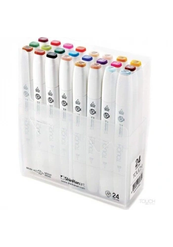 Touch Twin Brush Marker Fırça Uçlu Marker Seti 24 Renk