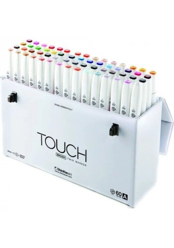 Touch Twin Brush Marker Fırça Uçlu Marker Seti 60 Renk SET A