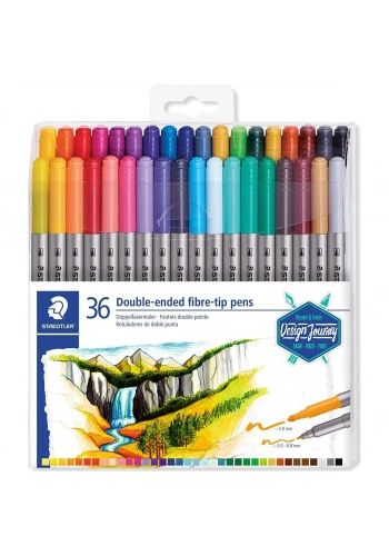 Staedtler Çift Uçlu Keçeli Kalem Seti 36 RENK (0.5 mm - 3 mm)