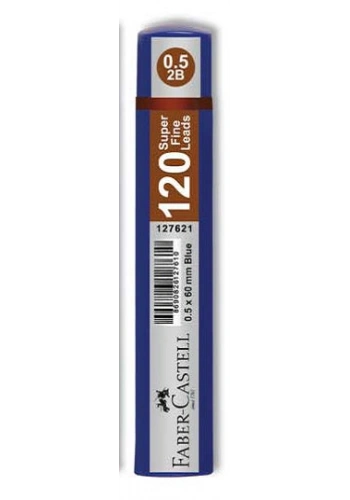 Faber Castell Super Fine Min Mekanik Kurşun Kalem Ucu 0.5 2B 120li Mavi Tüp