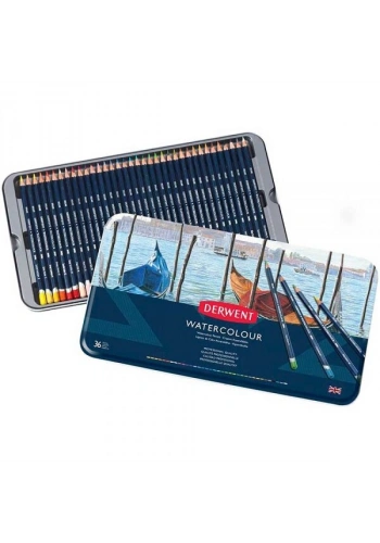 Derwent Watercolour Pencil Sulu Boya Kalemi Seti 36′lı Teneke Kutu