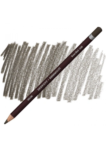Derwent Coloursoft Pencil Yumuşak Kuruboya Kalemi C640 Brown Black