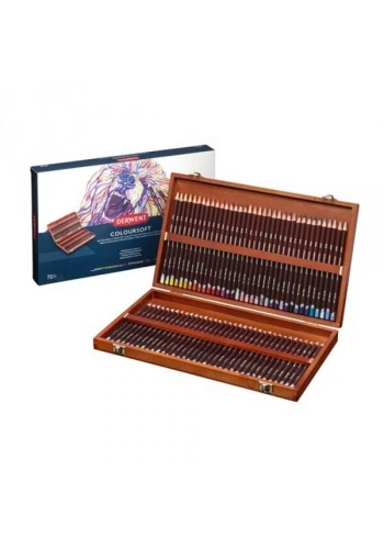 Derwent Coloursoft Pencils Yumuşak Kuru Boya Kalemi Seti 72li Ahşap Kutu