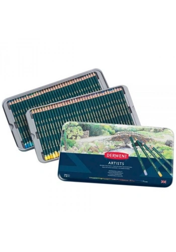 Derwent Artists Pencils Kuru Boya Kalemi Seti 72′li Teneke Kutu