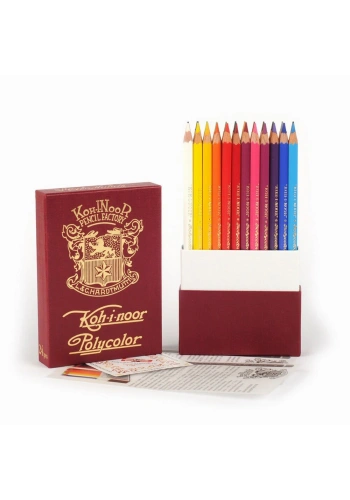 Koh-i Noor Polycolor Artist Kuru Boya Kalemi Seti 24 Renk Retro Özel Kutu