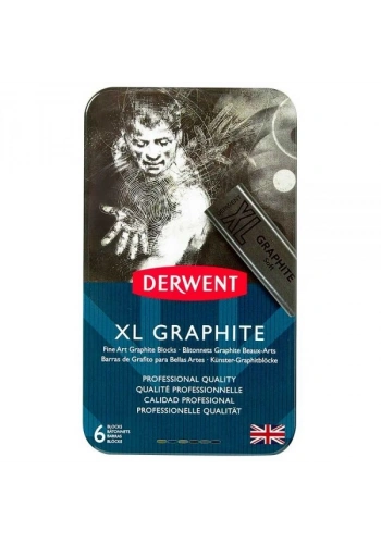 Derwent XL Graphite Block Kalın Grafit Füzen Seti 6lı Teneke Kutu