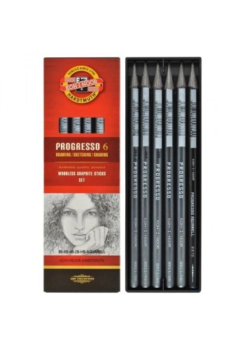 Koh-i Noor Progresso Ağaçsız Grafit Füzen Kalem Seti 6lı