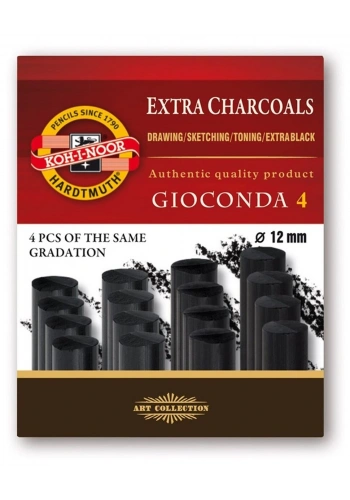 Koh-i Noor Extra Charcoal Kalın Kömür Füzen Seti 4lü