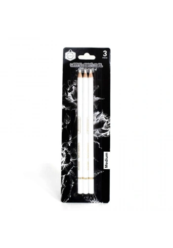 Hobi Market Art Beyaz Kömür Füzen Kalem Seti 3lü