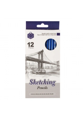 Hobi Market Art Dereceli Kalem Karakalem Eskiz Çizim Seti 12li (2H-10B)