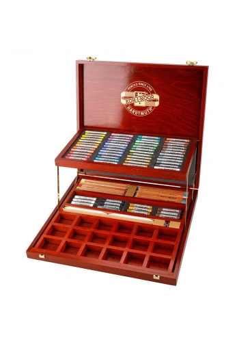 Koh-i Noor 8896-02 Gioconda Artists Set Karakalem Eskiz Resim ve Çizim Seti 117 Parça Ahşap Kutulu